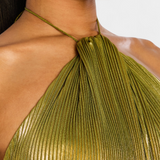 Emma | Metallik Halter Seljaga Kleit