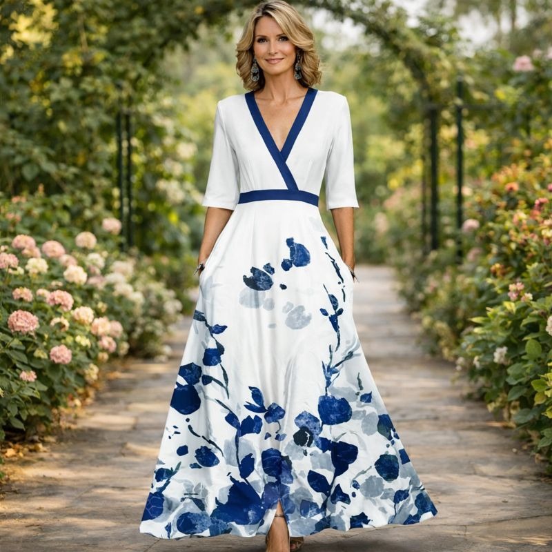 Mila | Pehme V-kaelusega Maxi-kleit