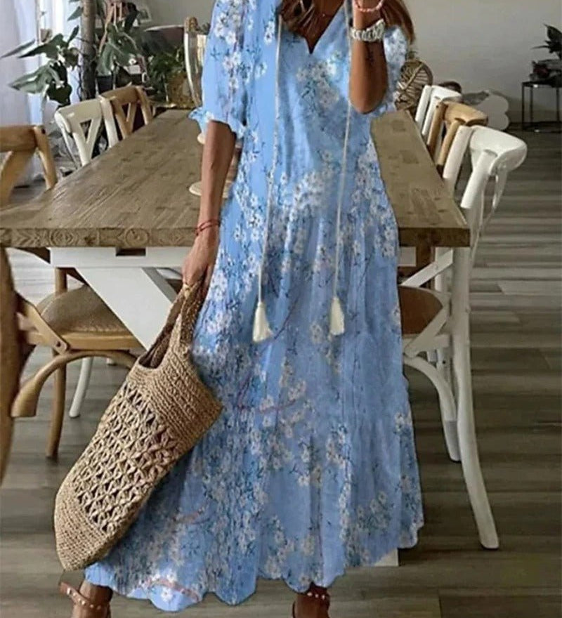 Lana | Figuurile sobiv Boho Maxi Kleid